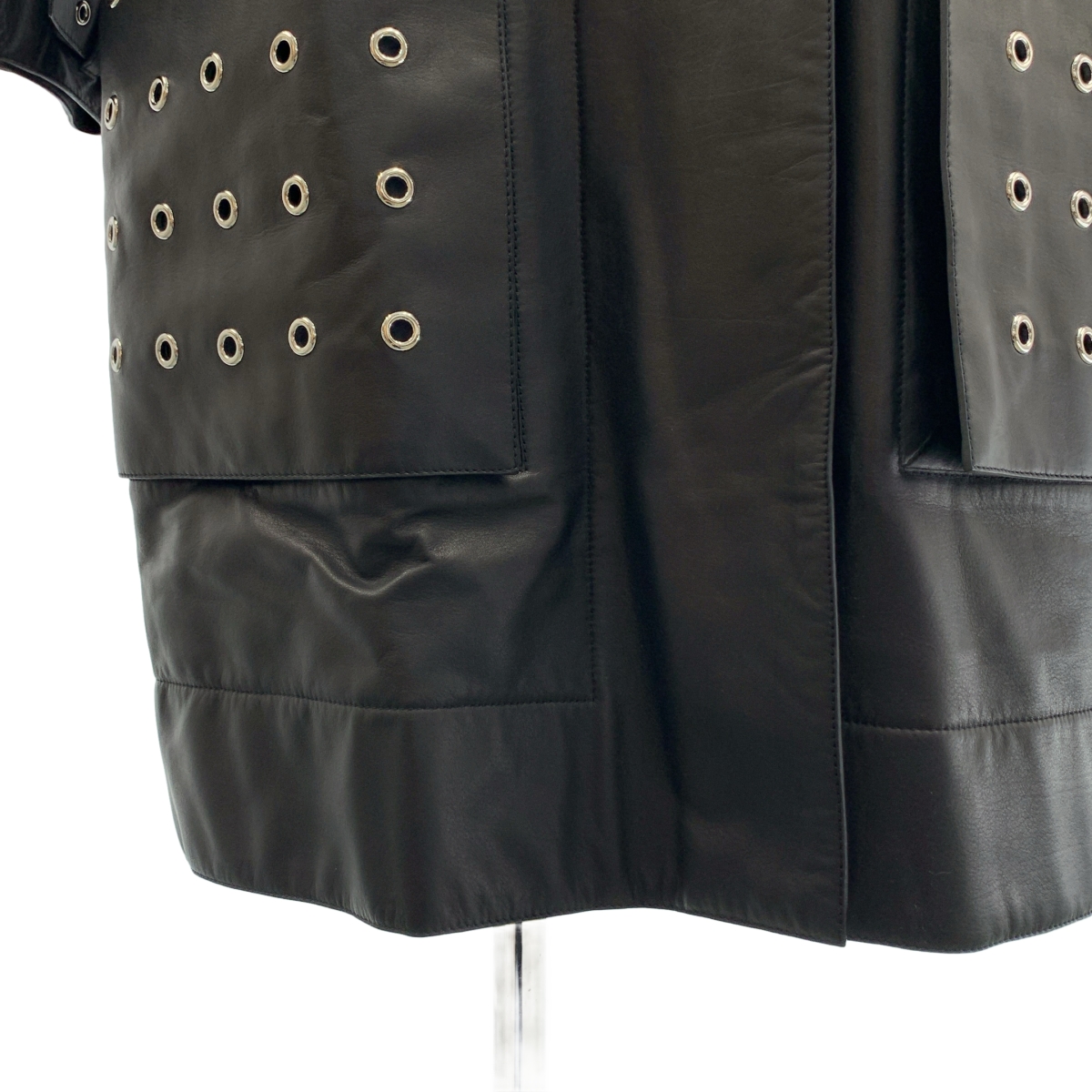 HERMES / エルメス カーフレザー パンチングコート