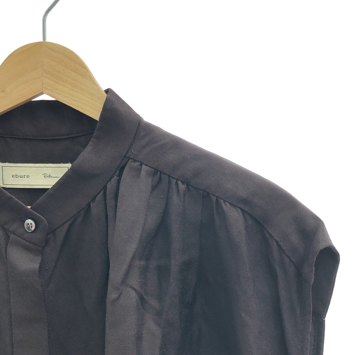 Ron Herman / ロンハーマン × ebure / リネン レーヨン ノースリーブ サイドリボン シャツ