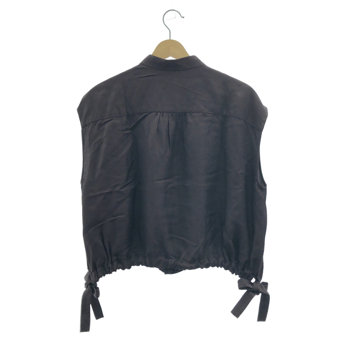 Ron Herman / ロンハーマン × ebure / リネン レーヨン ノースリーブ サイドリボン シャツ