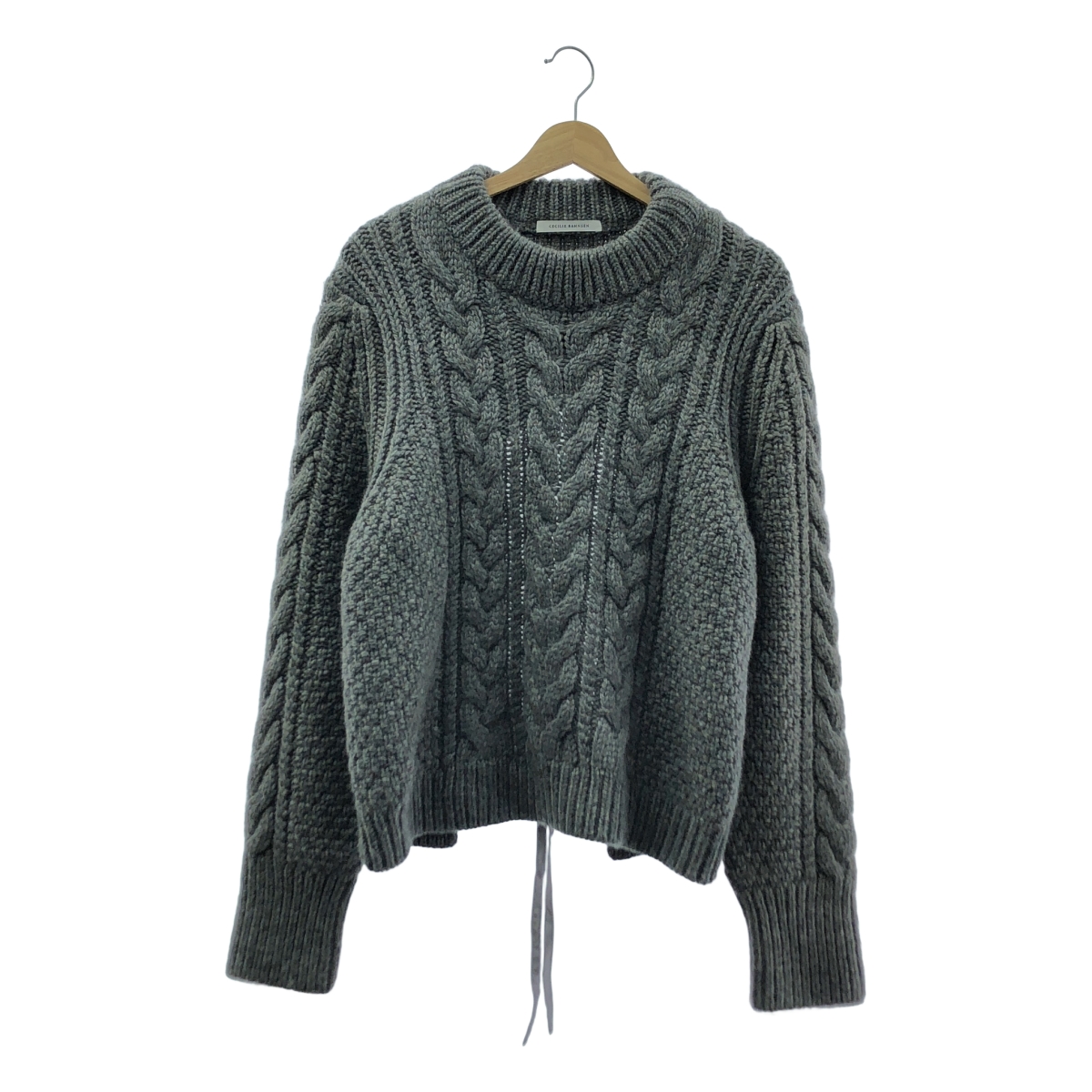 Cecilie Bahnsen / セシリーバンセン ウール アルパカ バックオープン ケーブルニット セーター