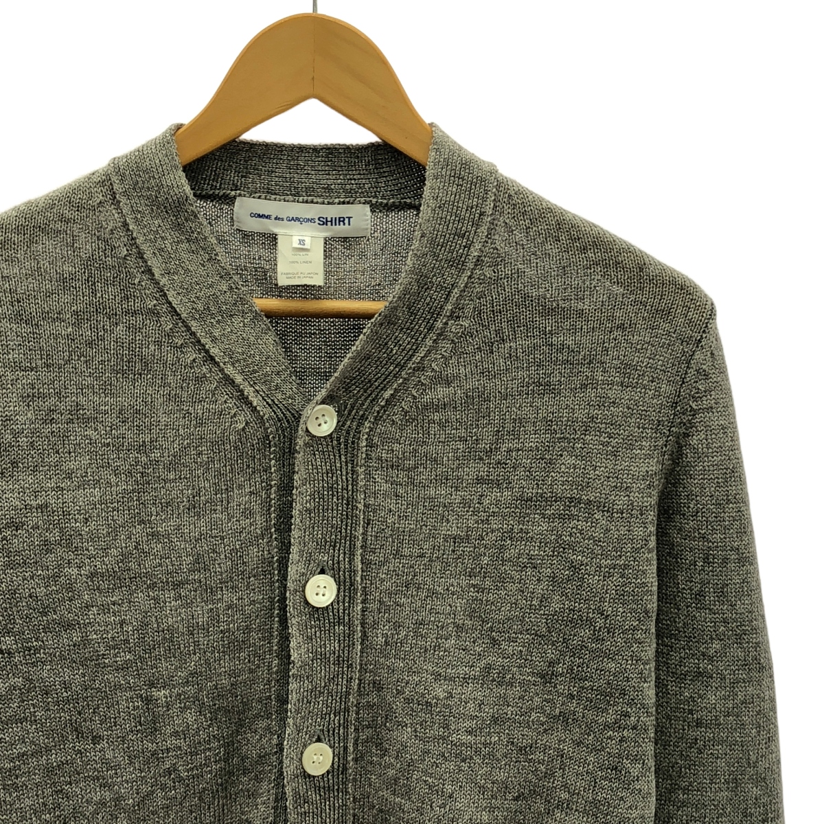 COMME des GARCONS SHIRT / コムデギャルソンシャツ リネン バイカラー ニット カーディガン