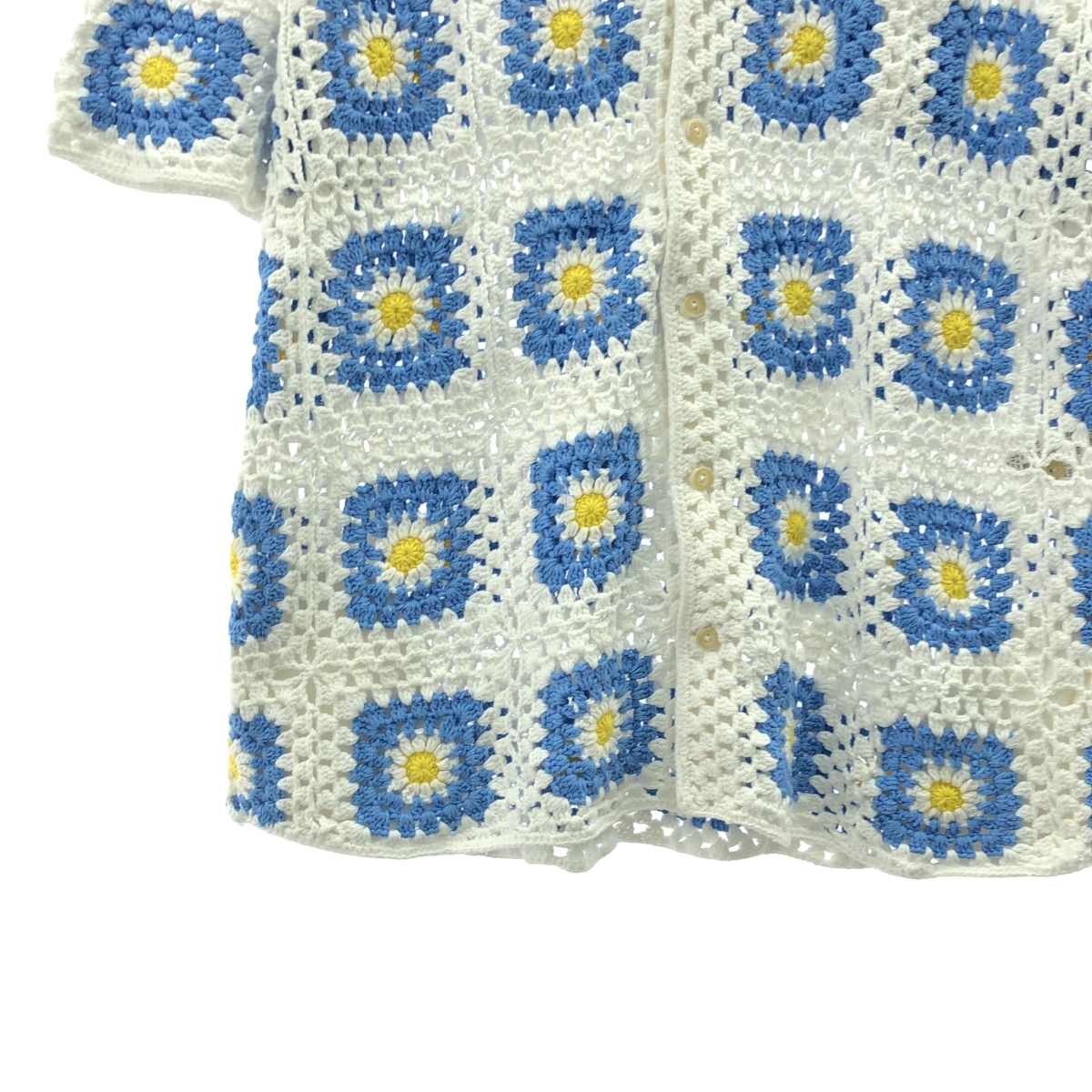 SON OF THE CHEESE / サノバチーズ Flower Knit Shirt フラワー ニット ポロシャツ