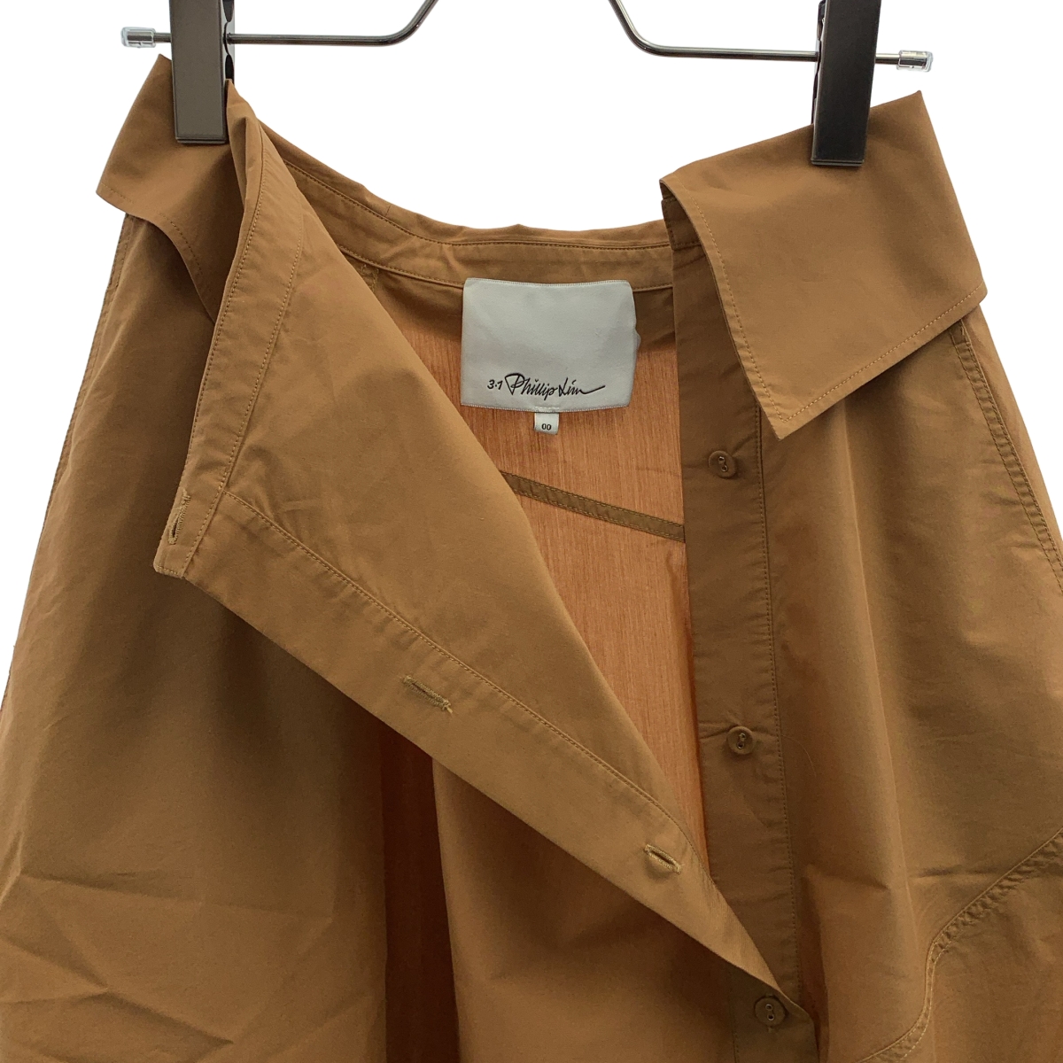 3.1 Phillip Lim / スリーワンフィリップリム コットンポプリン アシンメトリー ミディスカート