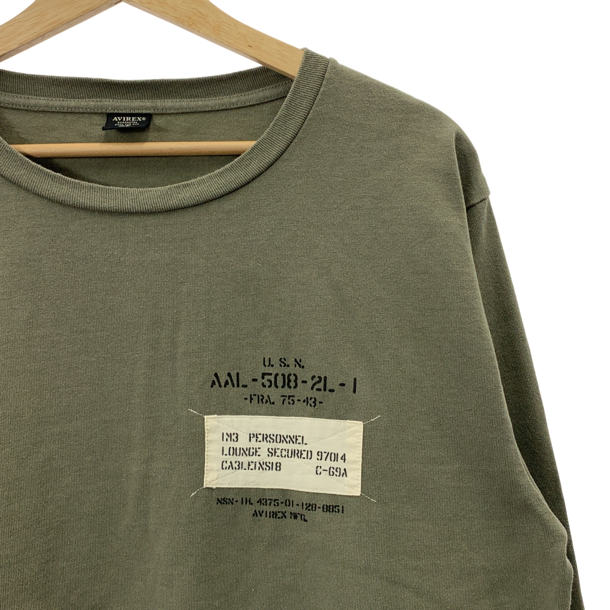 AVIREX / アヴィレックス コットン パッチ プリント カットソー