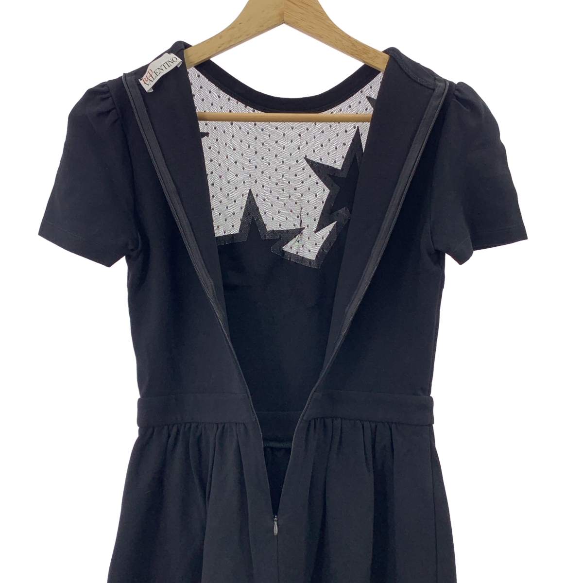 RED VALENTINO / レッドヴァレンティノ スター チュール切替 ギャザーワンピース