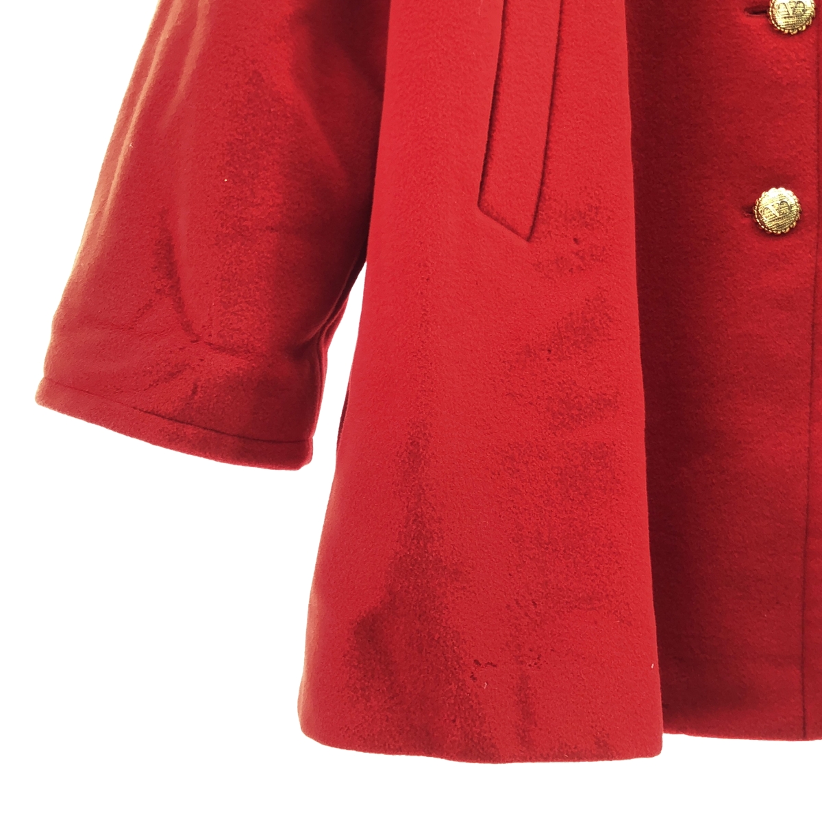 VALENTINO / ヴァレンティノ carisma / ウール ロゴ 金ボタン シングル オーバーコート / 裏地付き