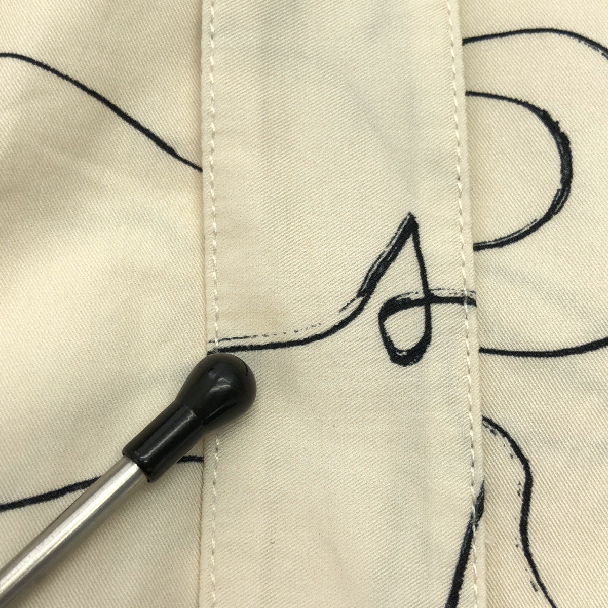 STELLA McCARTNEY / ステラマッカートニー Doodle Print アニマル 総柄 ボウタイ パフスリーブ 7分袖ブラウス