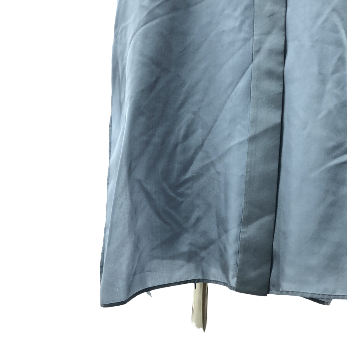 loin. / ロワン シルク シャツ スリット ロングワンピース