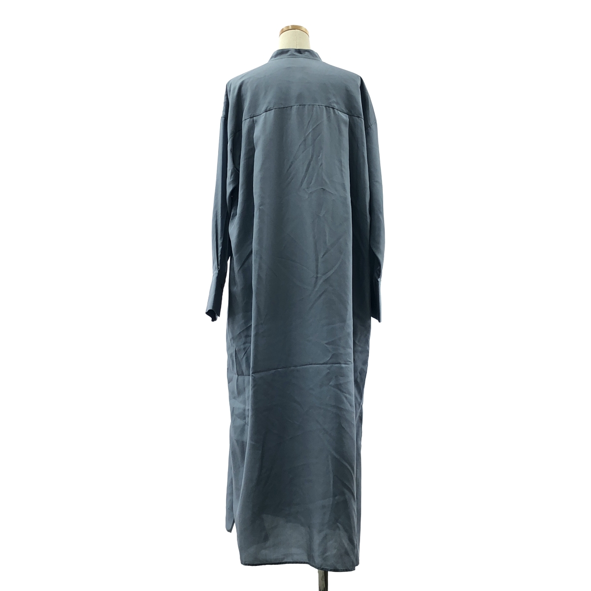 loin. / ロワン シルク シャツ スリット ロングワンピース