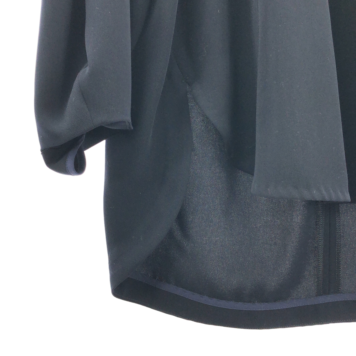 ENFOLD / エンフォルド スタンドカラー バックジップ ブラウス