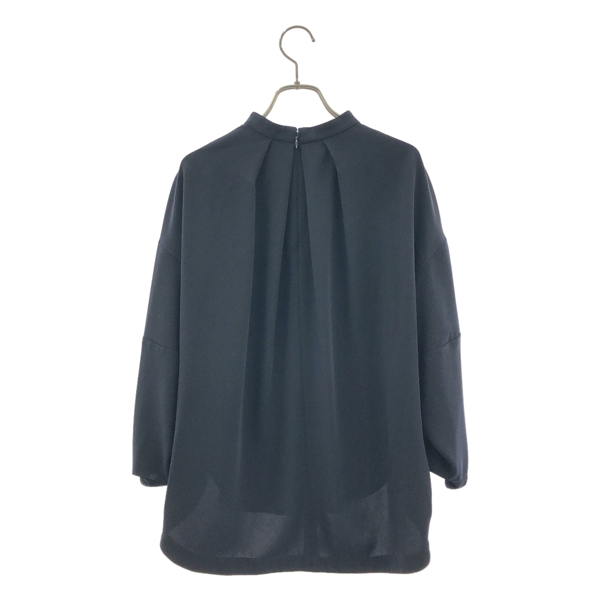 ENFOLD / エンフォルド スタンドカラー バックジップ ブラウス