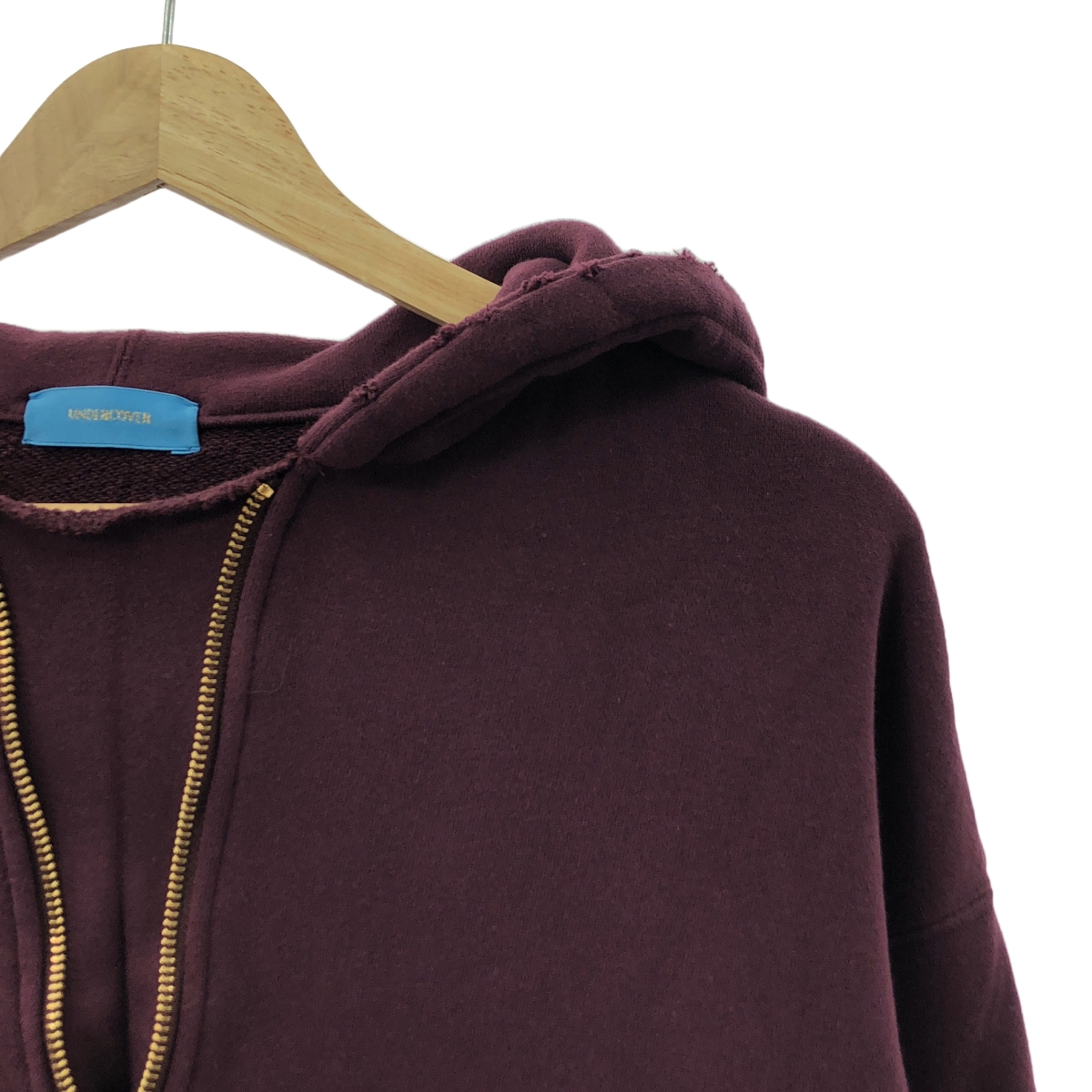 その他 リブボロ プルオーバー パーカー ハーフジップ ダメージ加工