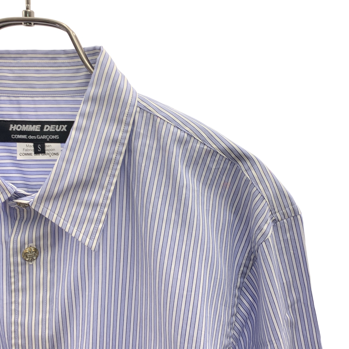 COMME des GARCONS HOMME DEUX / コムデギャルソンオムドゥ コットン ストライプ メタルボタンシャツ