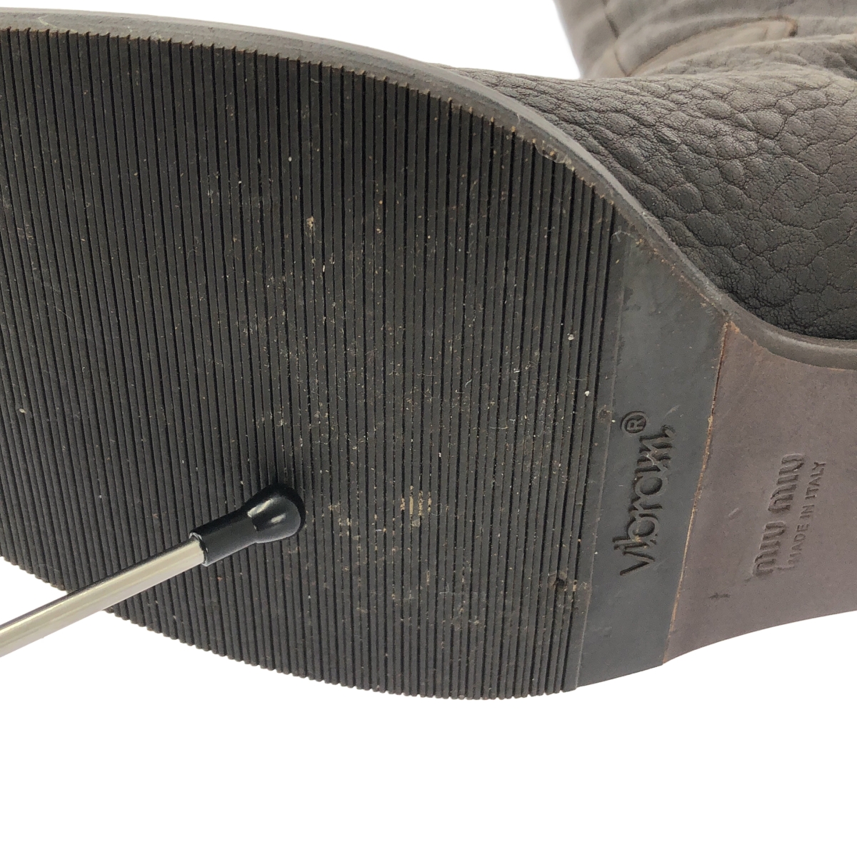 miu miu / ミュウミュウ レザー エンブロイダリー ロングブーツ