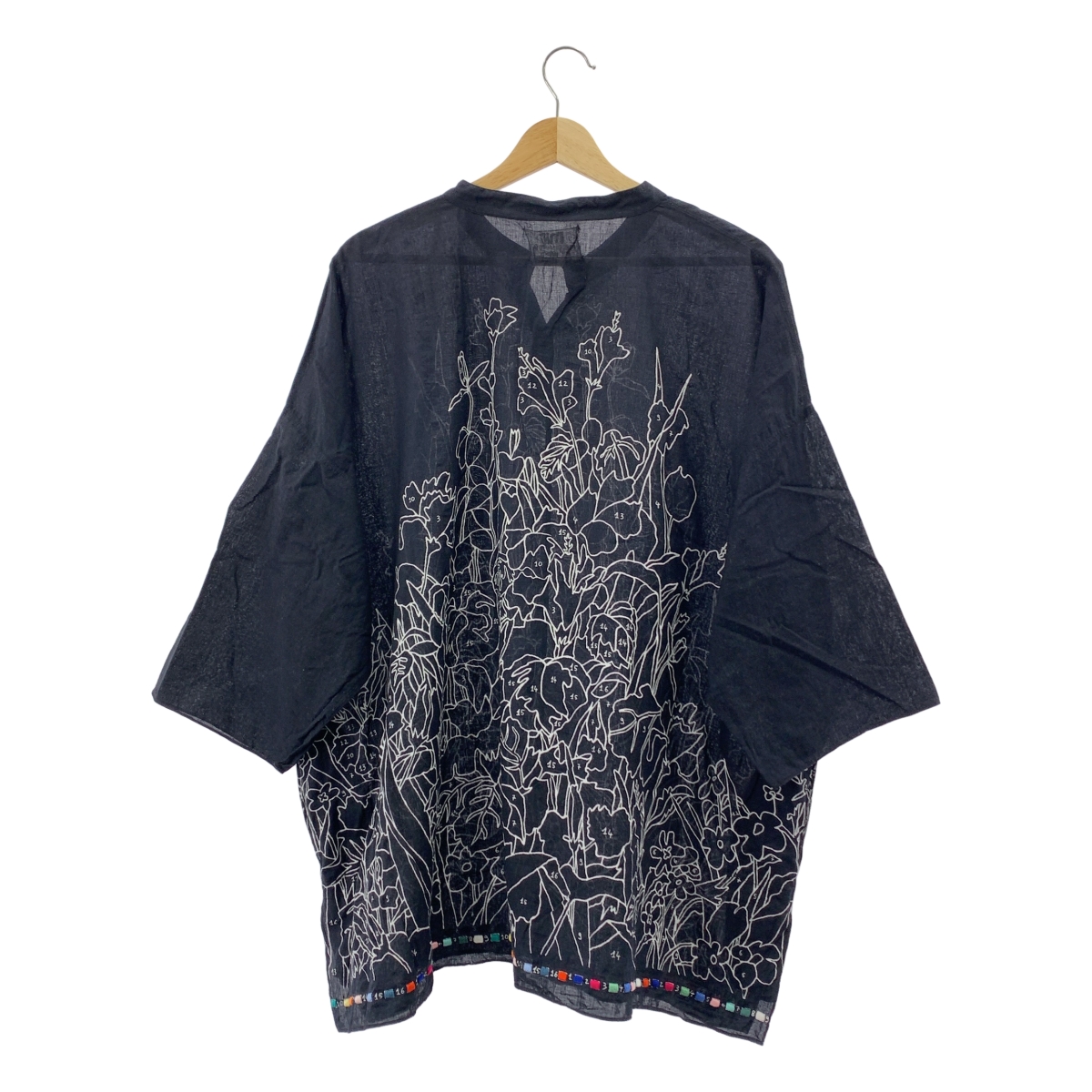 mii / ミー グラフィックプリント 刺しゅう スキッパー プルオーバー 半袖シャツ