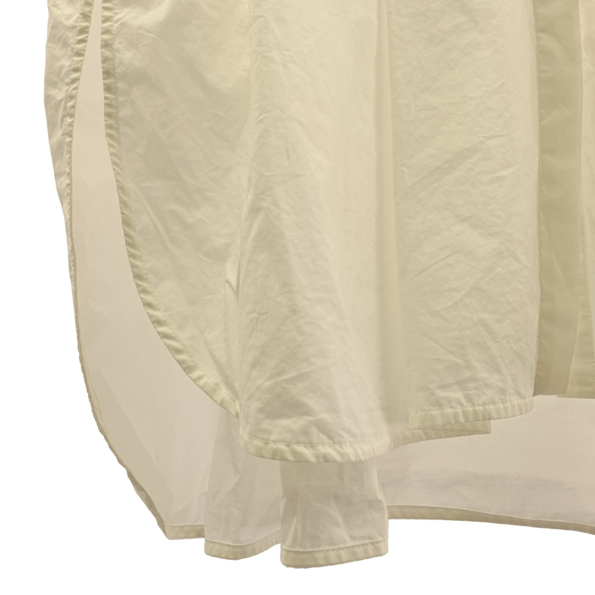 ENFOLD / エンフォルド コットン ドローストリング シャツ ワンピース