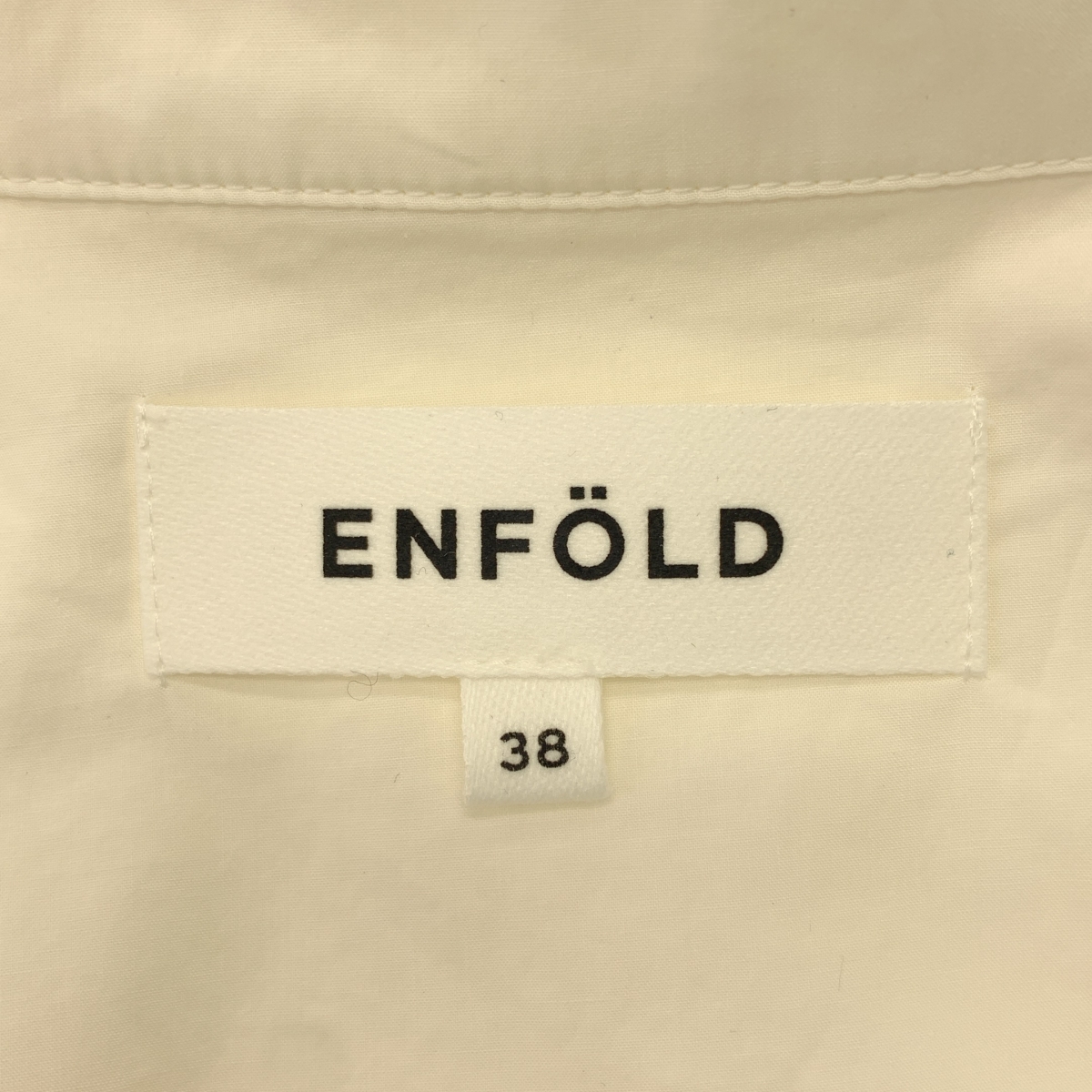 ENFOLD / エンフォルド コットン ドローストリング シャツ ワンピース