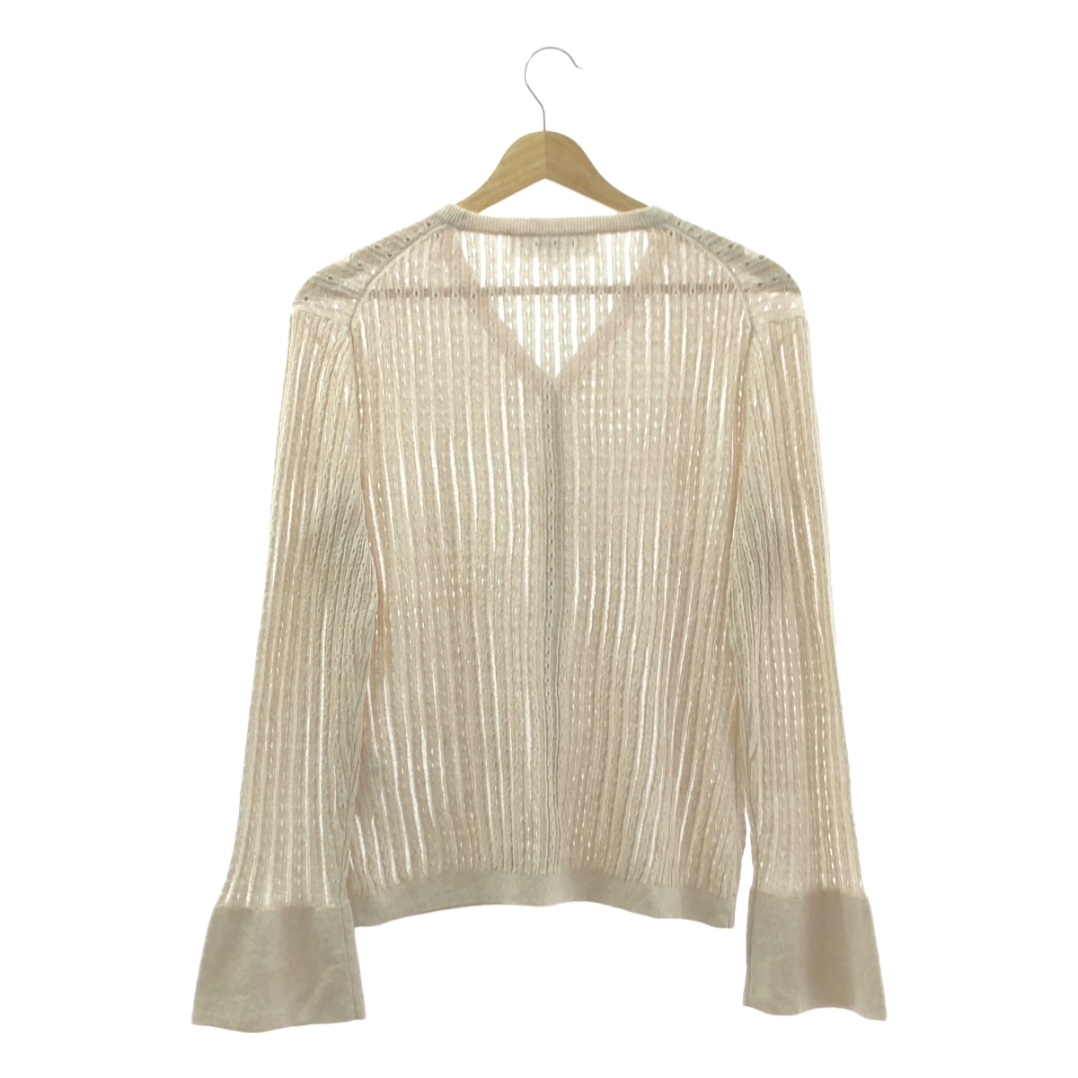 J&M DAVIDSON / ジェイアンドエムデヴィッドソン コットン リネン フレアスリーブ Vネックカーディガン