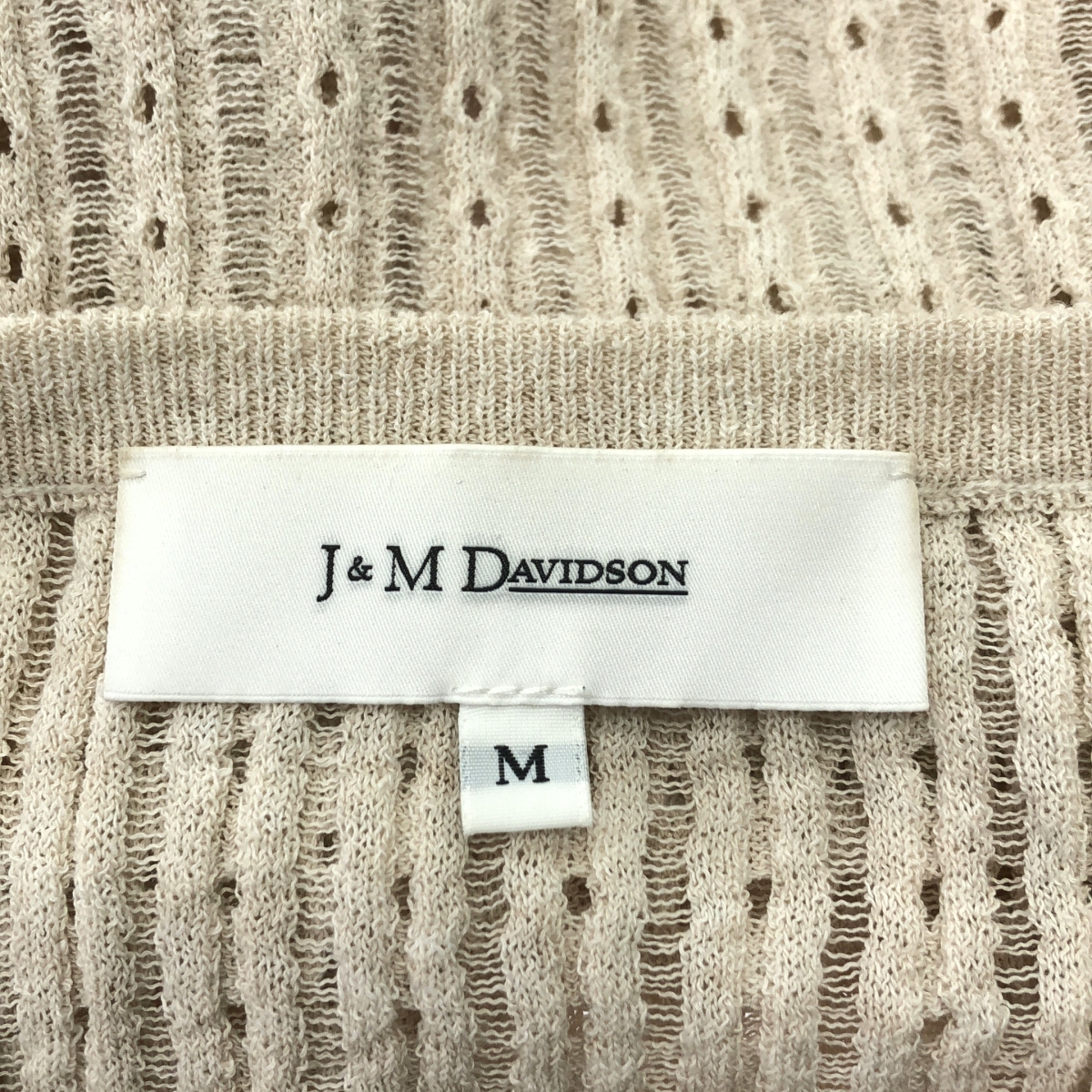 J&M DAVIDSON / ジェイアンドエムデヴィッドソン コットン リネン フレアスリーブ Vネックカーディガン