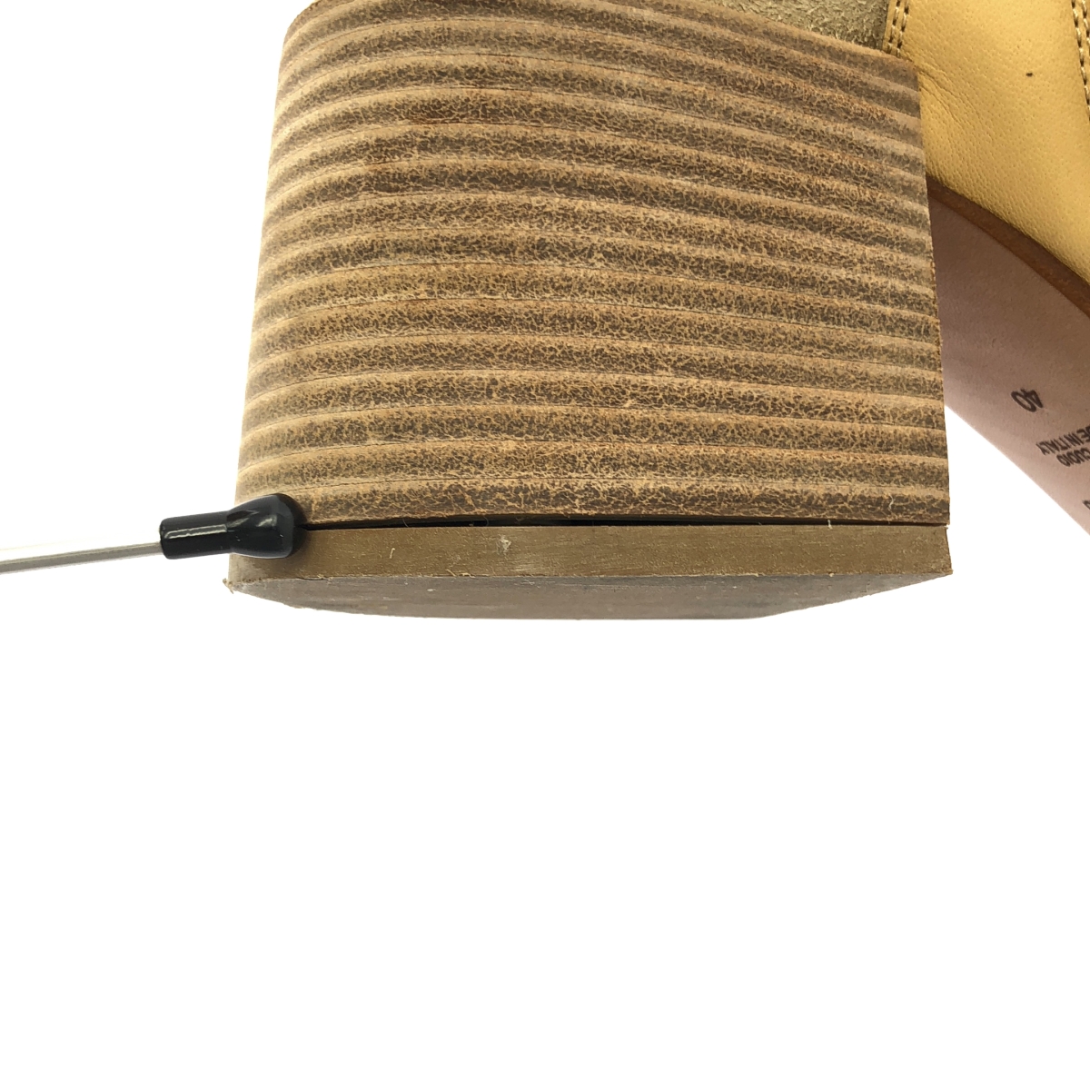 MM6 Maison Margiela / エムエムシックスメゾンマルジェラ ラウンドトゥ レザー チャンキーヒール ブーツ