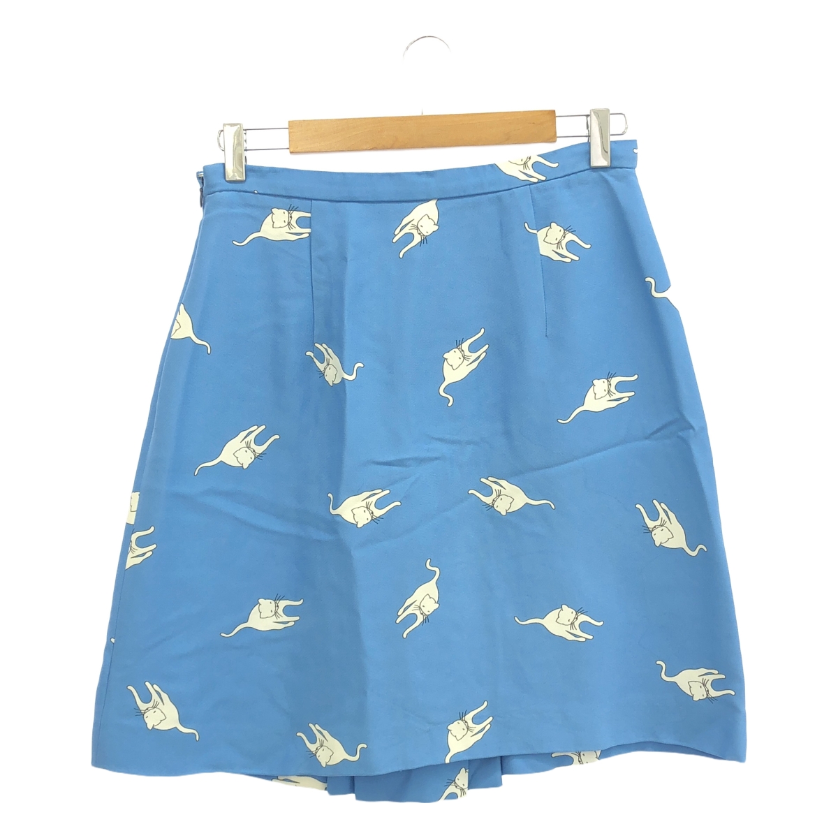 miu miu / ミュウミュウ 猫プリント フロント プリーツ スカート