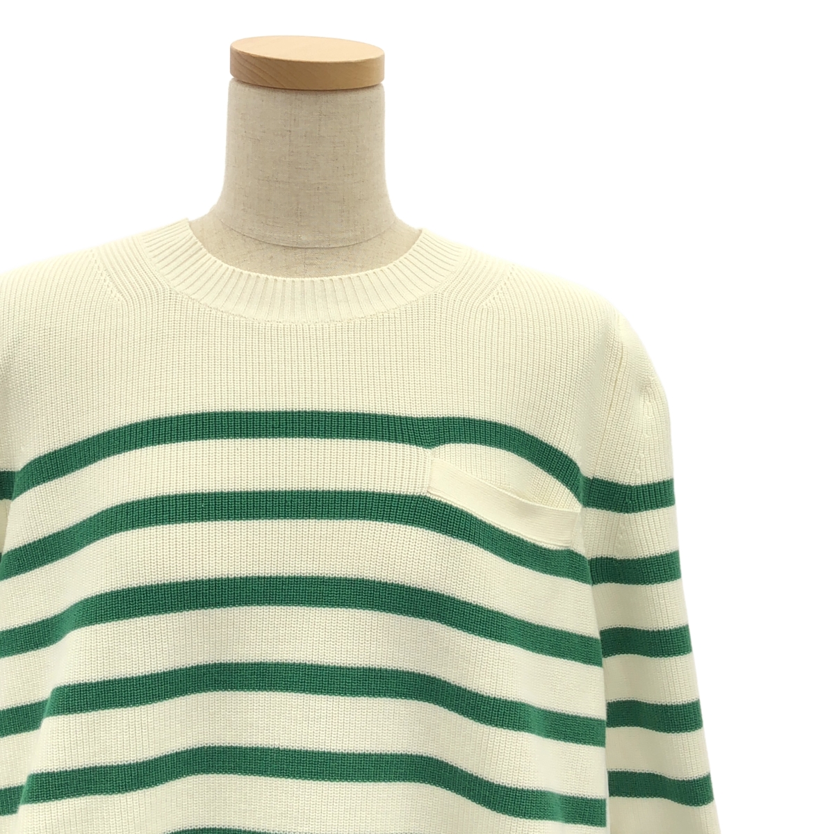 sacai / サカイ 異素材 切替 ドッキング ギャザースリーブ ニット シャツ ブラウス