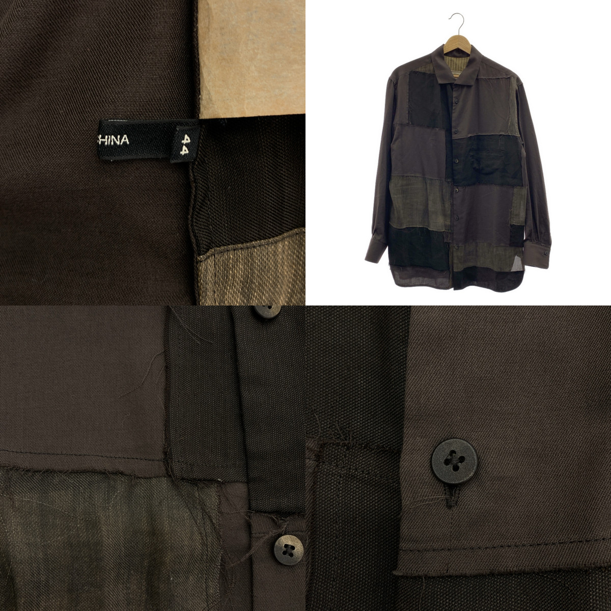 ziggy chen / ジギーチェン COLLAGE SHIRT / パッチワーク オーバー シャツ