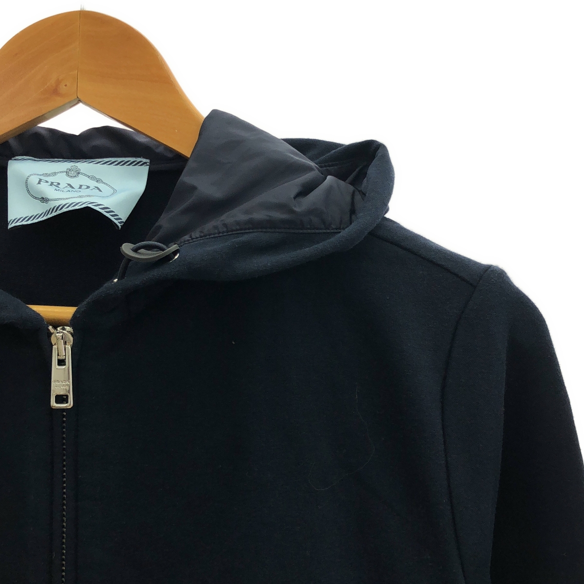 PRADA / プラダ サイドロゴ コットン ジップアップ パーカー