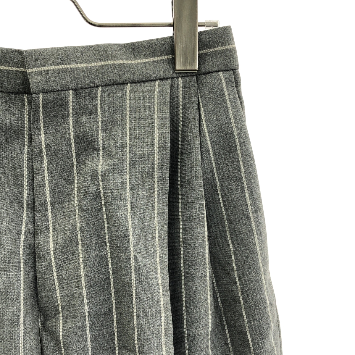 Drawer / ドゥロワー チョークストライプ バック ギャザー パンツ