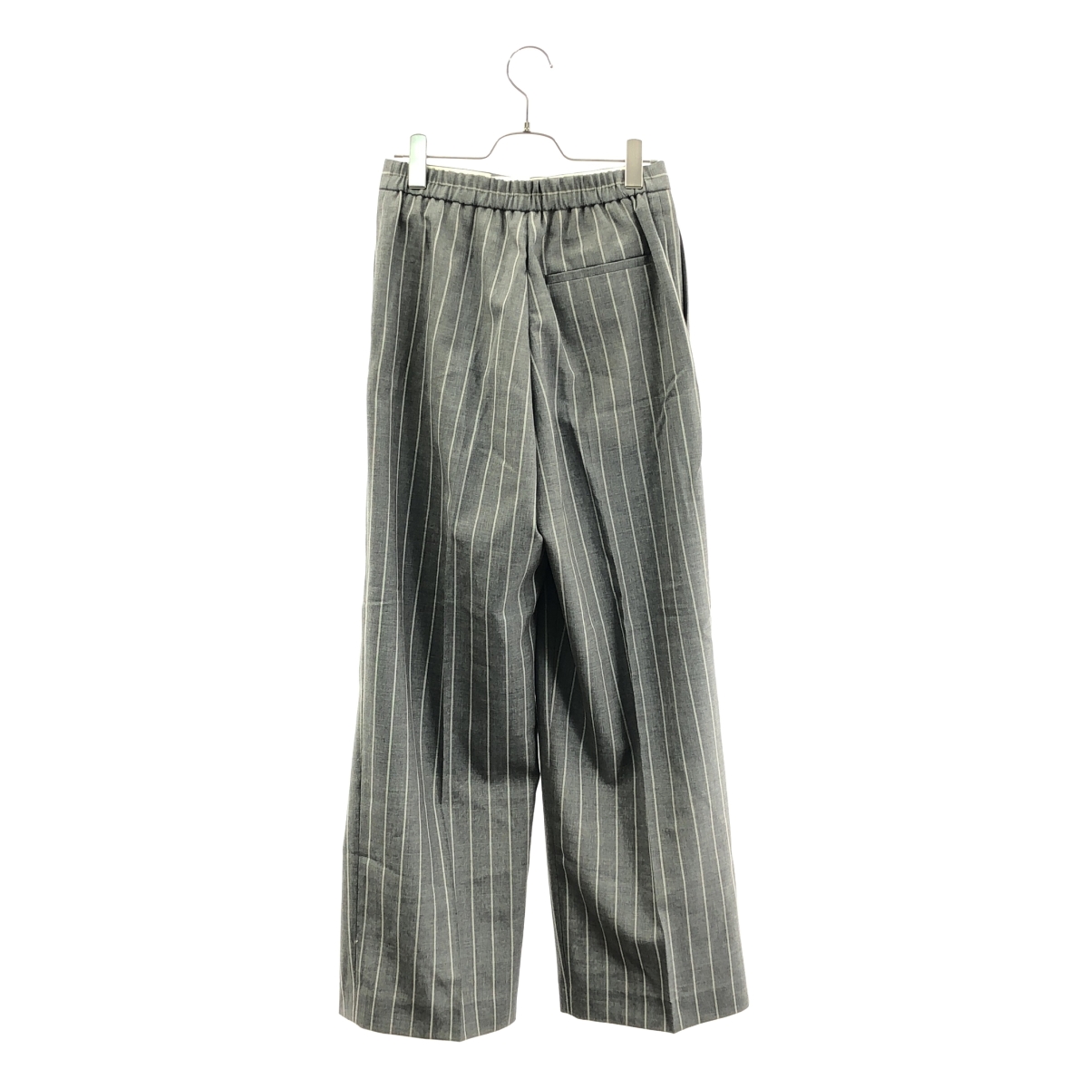 Drawer / ドゥロワー チョークストライプ バック ギャザー パンツ