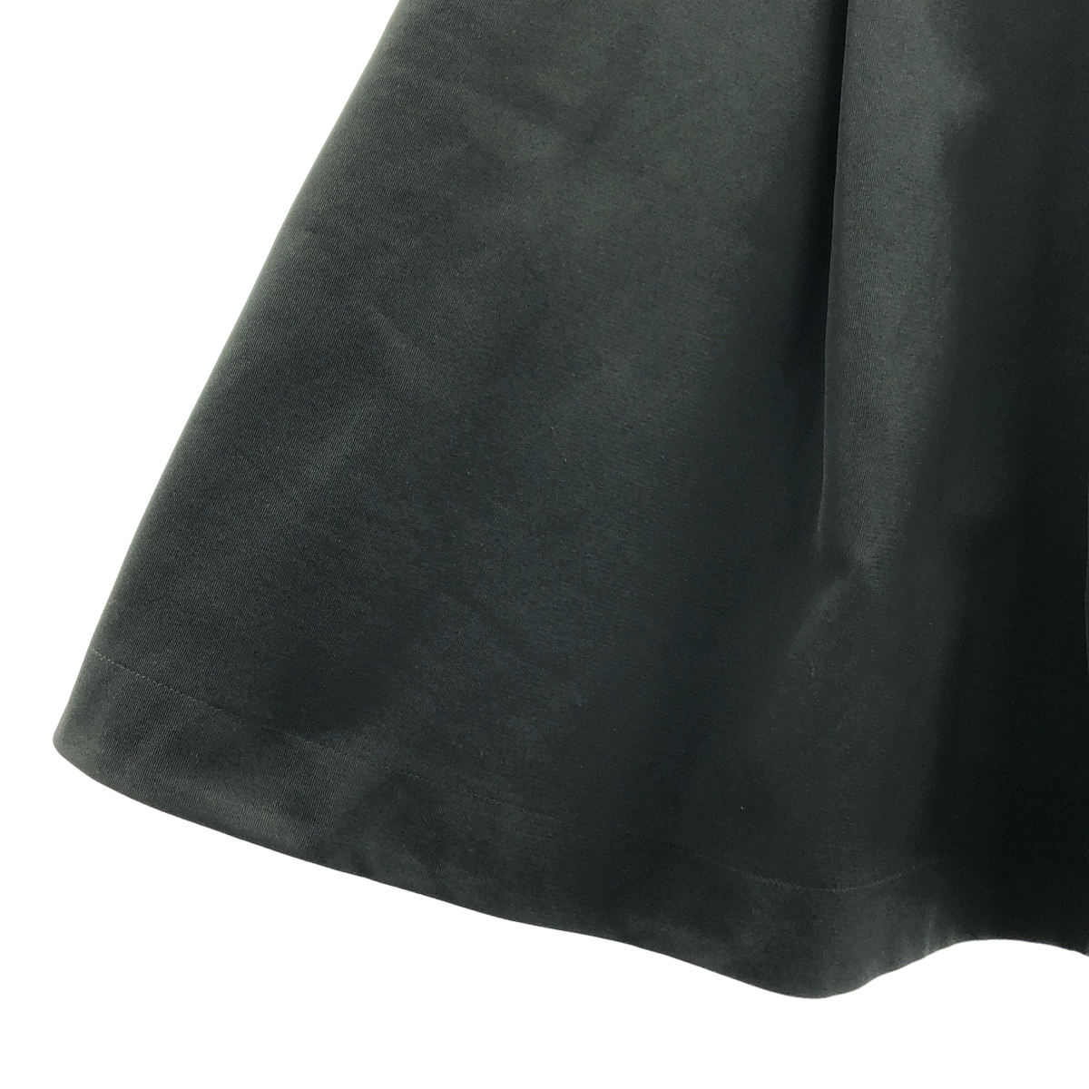 JIL SANDER NAVY / ジルサンダーネイビー コットン シルク タック フレアスカート