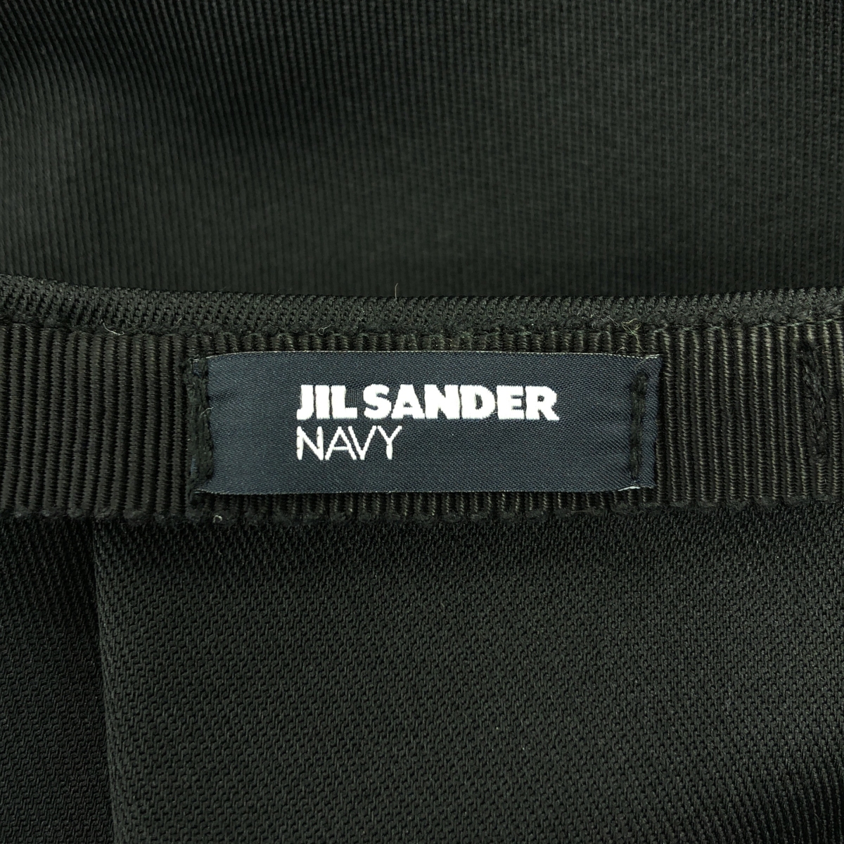 JIL SANDER NAVY / ジルサンダーネイビー コットン シルク タック フレアスカート