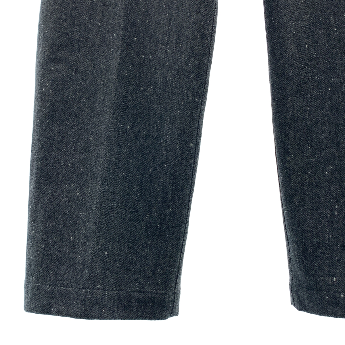 その他 ウール ヘリンボーン タック パンツ