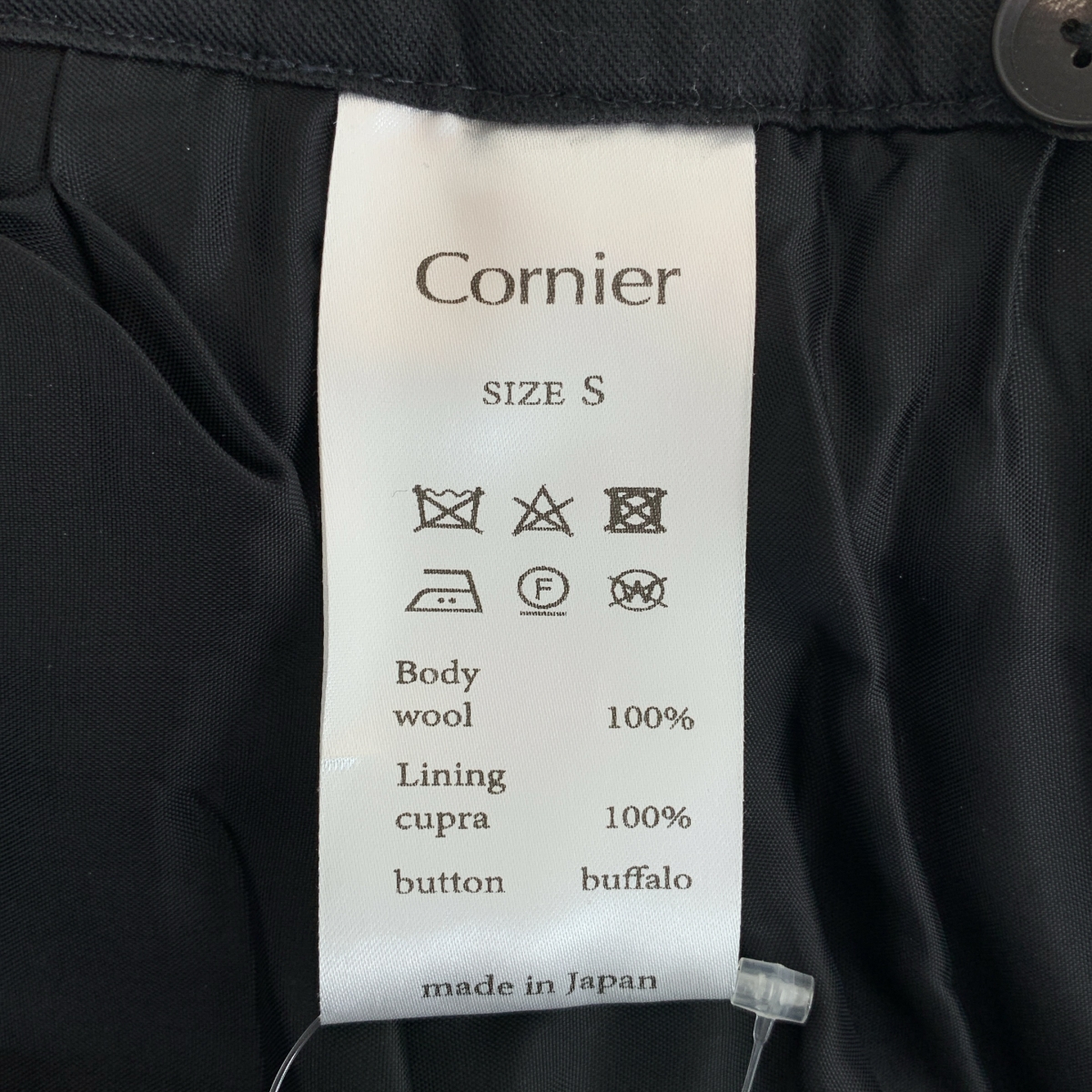 その他 ウール ヘリンボーン タック パンツ