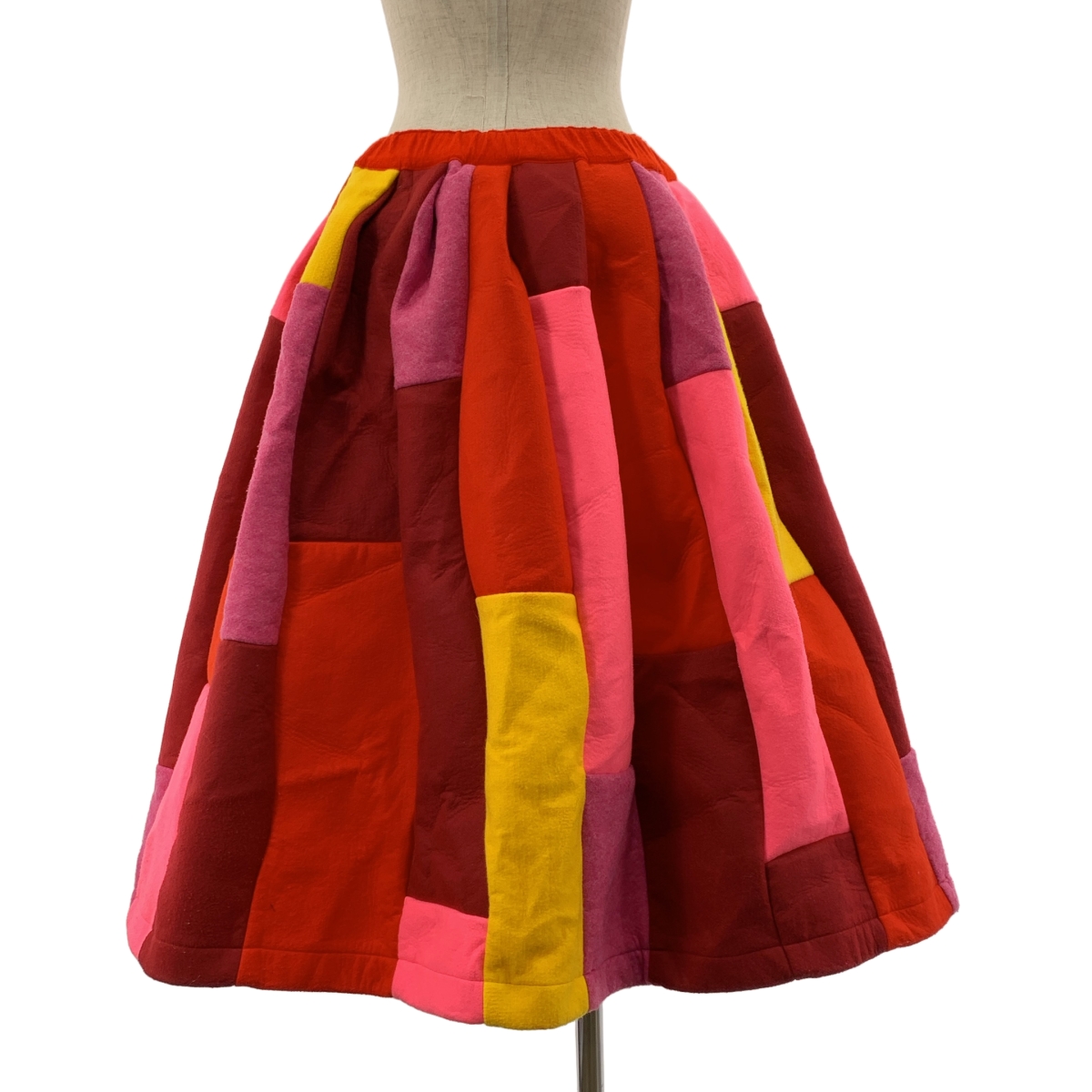 COMME des GARCONS COMME des GARCONS / コムコム 製品洗い フェルト パッチワーク タック ボリューム イージースカート