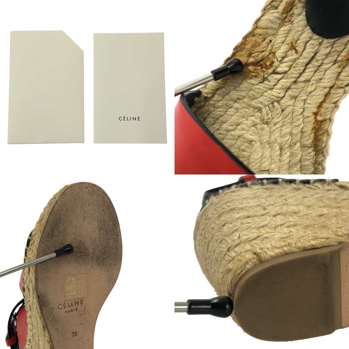 CELINE / セリーヌ by Phoebe Philo フィービー / アンクルストラップ ウェッジソール サンダル