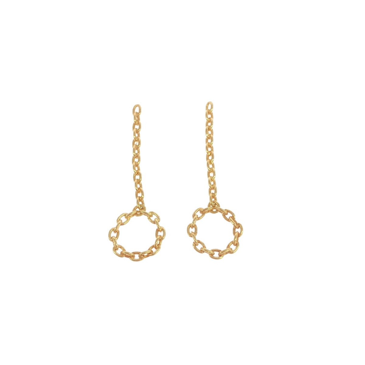 その他 Chain Earrings チェーンピアス K18