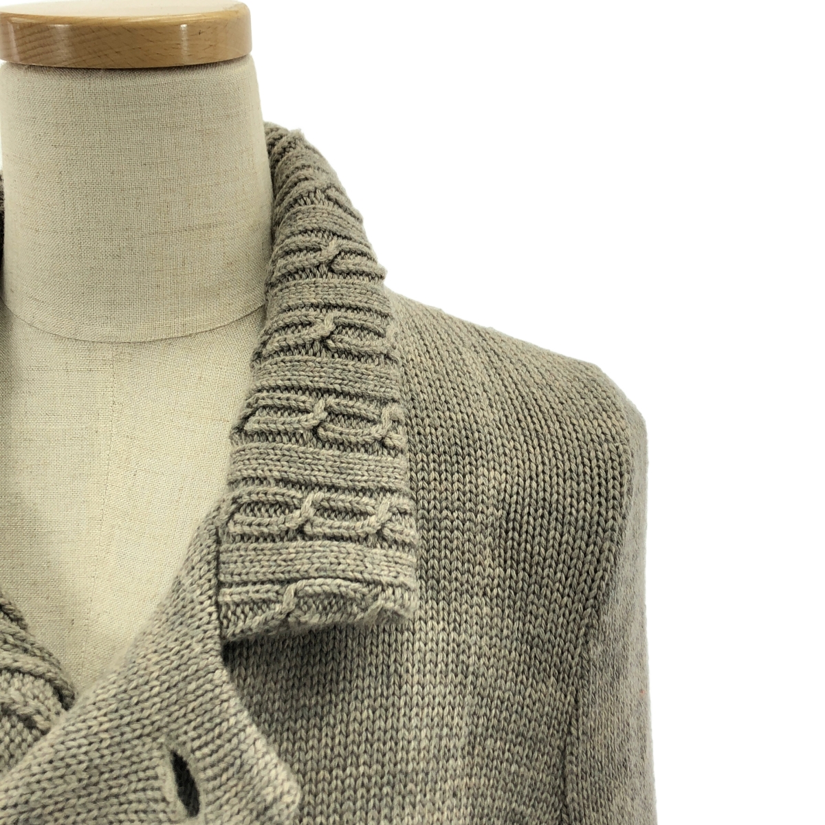 Y’s Red Labe / ワイズレッドレーベル ウール 変形 ロング ニット カーディガン