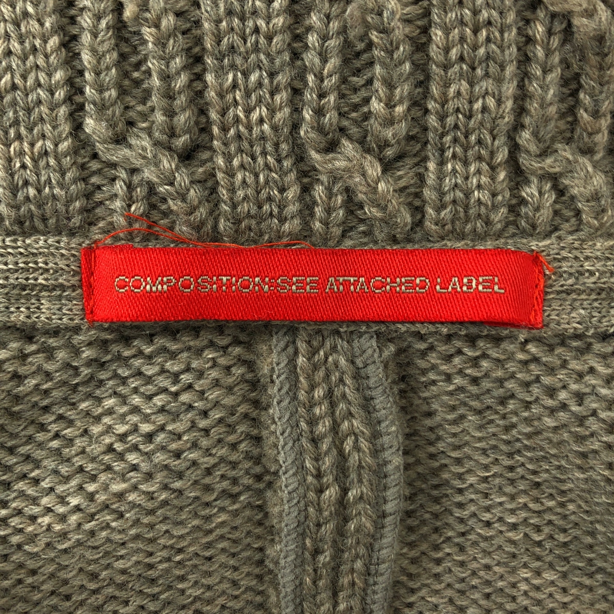 Y’s Red Labe / ワイズレッドレーベル ウール 変形 ロング ニット カーディガン