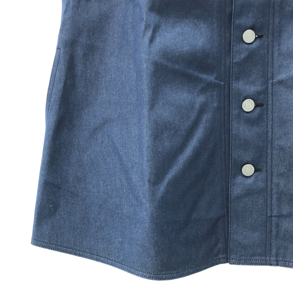 BLAMINK / ブラミンク オーバーシルエット デニム ボタン ベスト