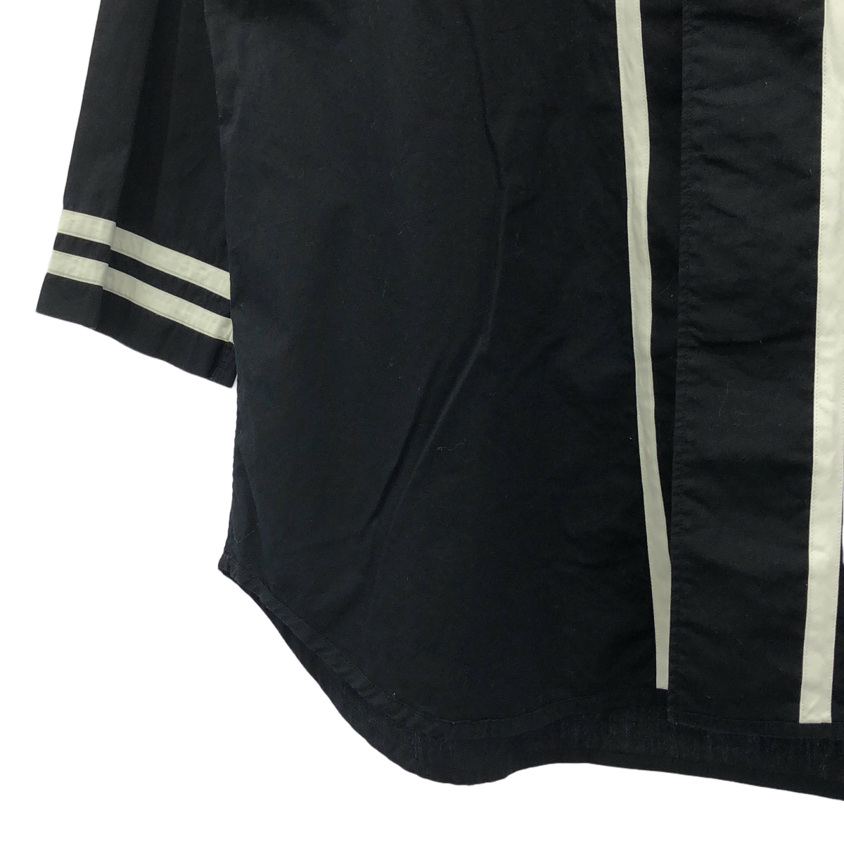 GANRYU / ガンリュウ ノーカラー ベースボール シャツ