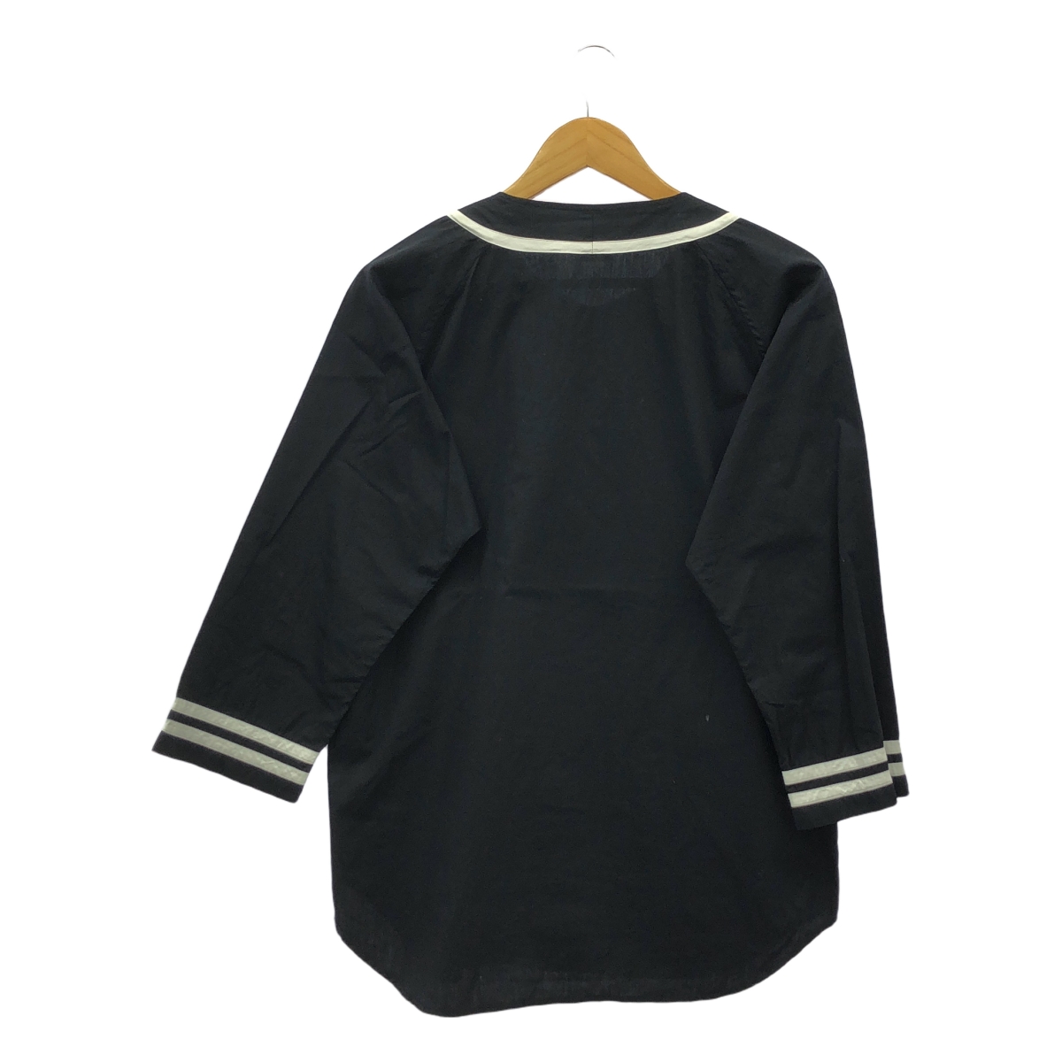 GANRYU / ガンリュウ ノーカラー ベースボール シャツ