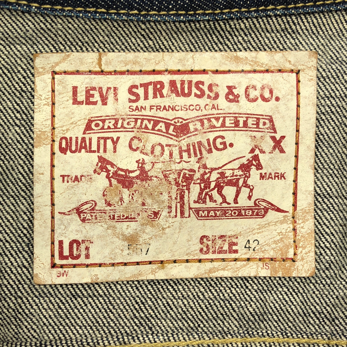 Levi's / リーバイス 71557-02 BigE 復刻 香港製 3rd デニム トラッカージャケット