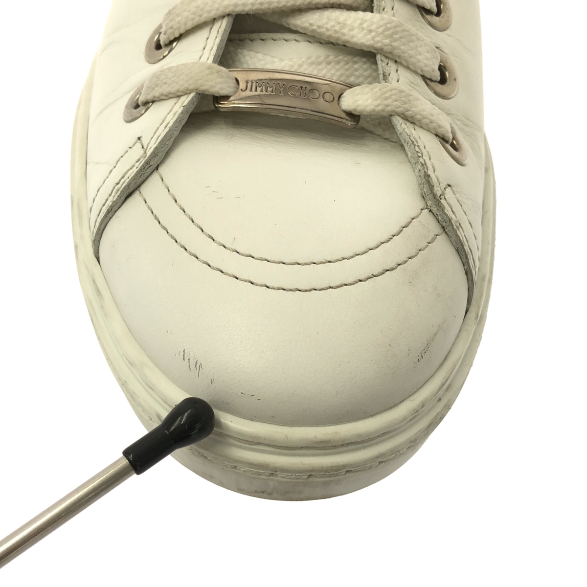 JIMMY CHOO / ジミーチュウ COLT レザー ヒールスタッズ ハイカットスニーカー