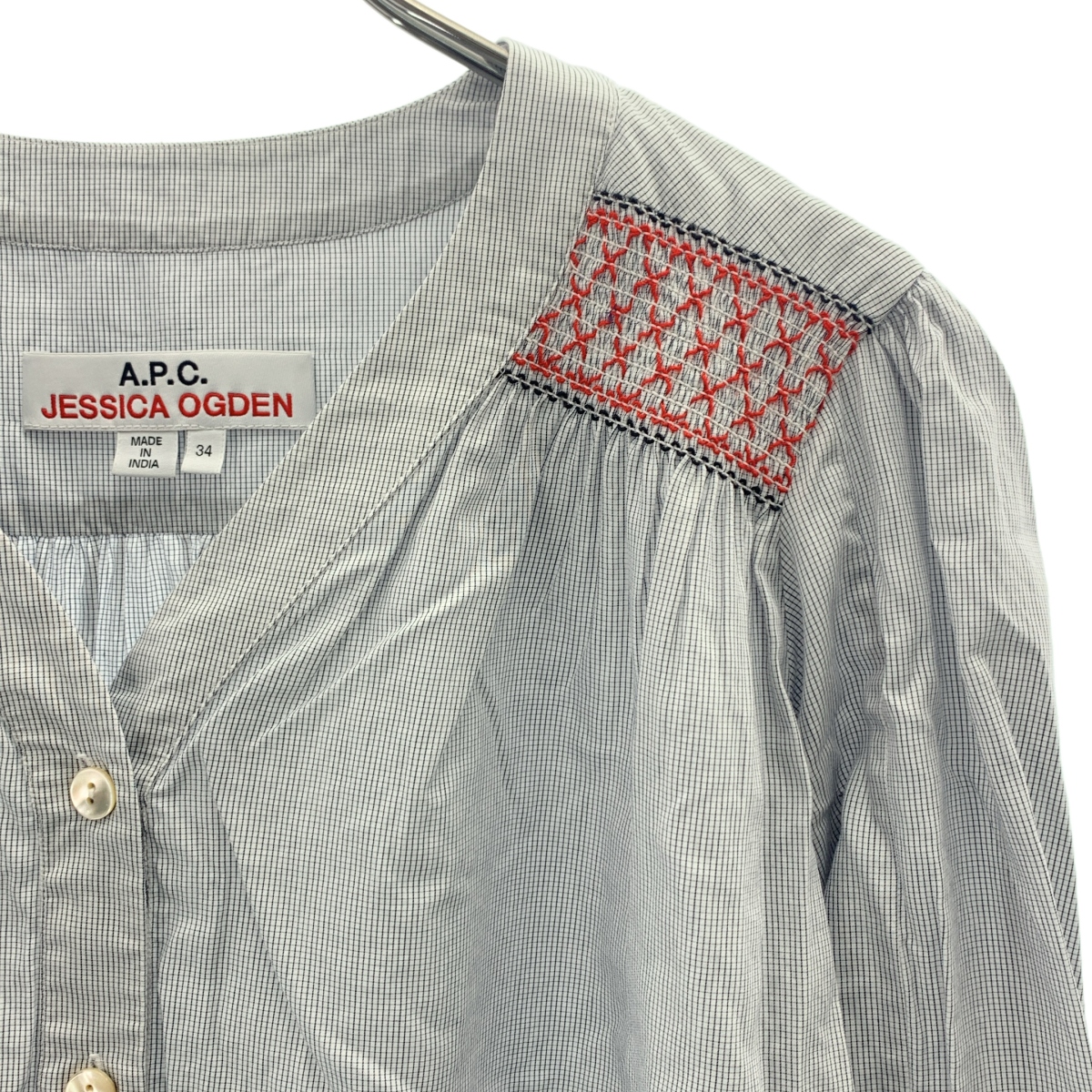 A.P.C. / アーペーセー × JESSICA OGDEN ギャザーシャツ