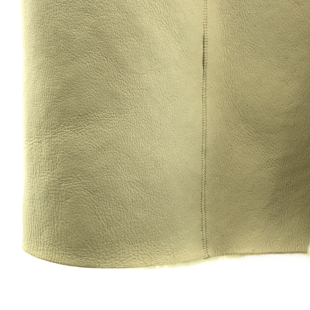 UNITED ARROWS / ユナイテッドアローズ リアルムートンレザー ボア ノーカラー コート