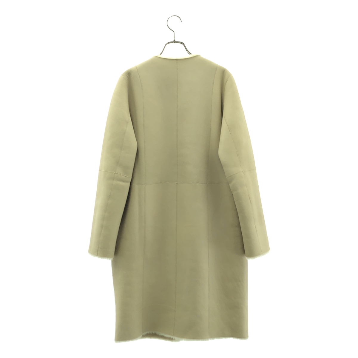 UNITED ARROWS / ユナイテッドアローズ リアルムートンレザー ボア ノーカラー コート