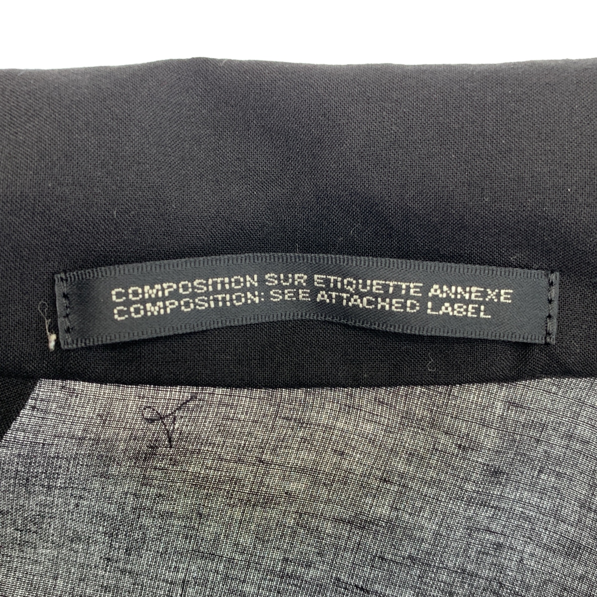 YOHJI YAMAMOTO +NOIR / ヨウジヤマモトプリュスノアール 変形 アシンメトリー ステッチワーク ロング ジャケット