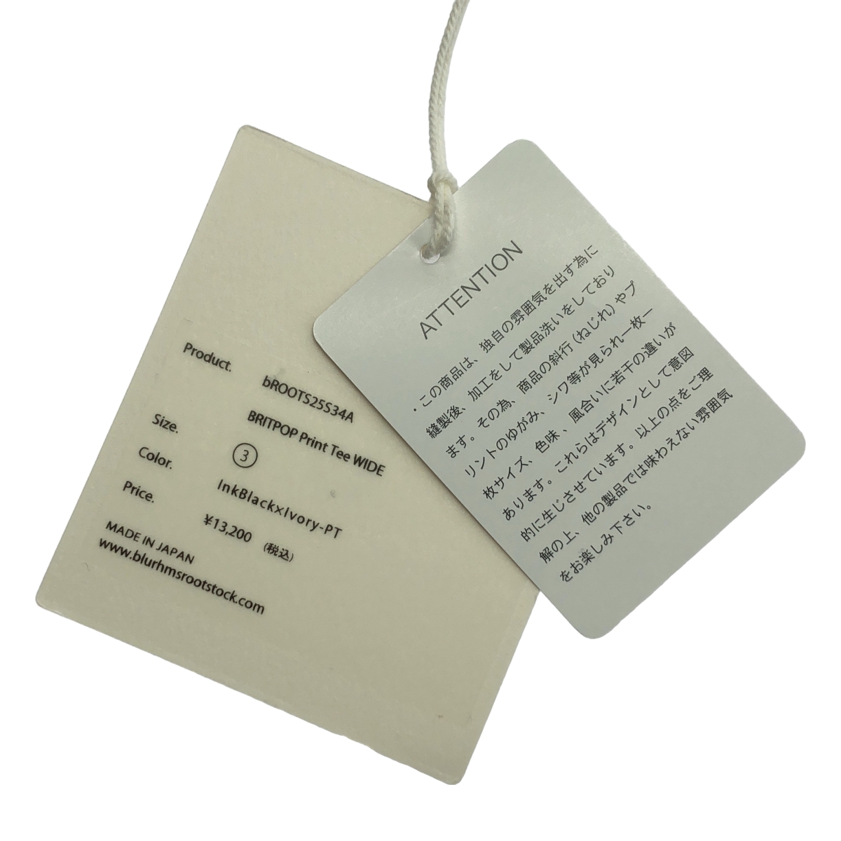 blurhms / ブラームス BRITPOP Print Tee コットン プリント Tシャツ