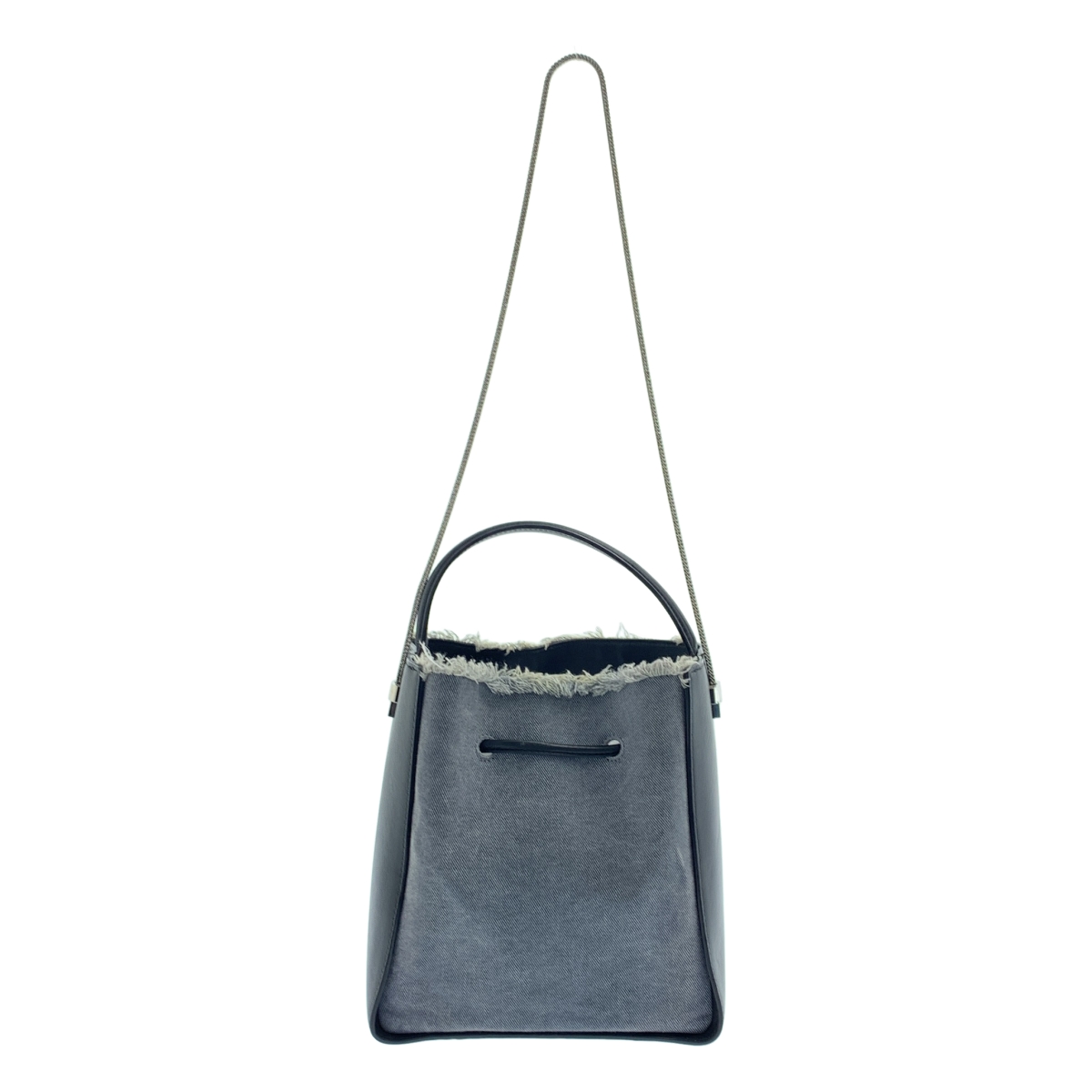 3.1 Phillip Lim / スリーワンフィリップリム SOLEIL SMALL BUCKET DRAWSTRING デニム切替 ショルダーバッグ